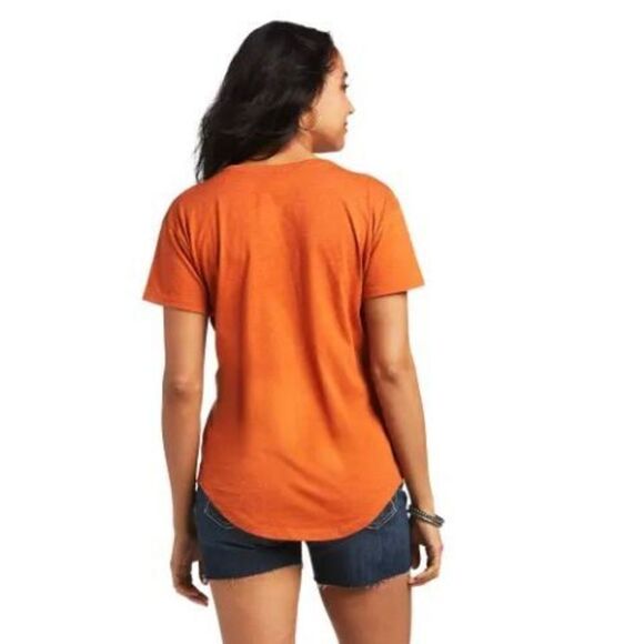 Ariat NWT Desert Flag Short-Sleeve T-Shirt for Ladies - Adobe Heather 2X XXL - Picture 3 of 5